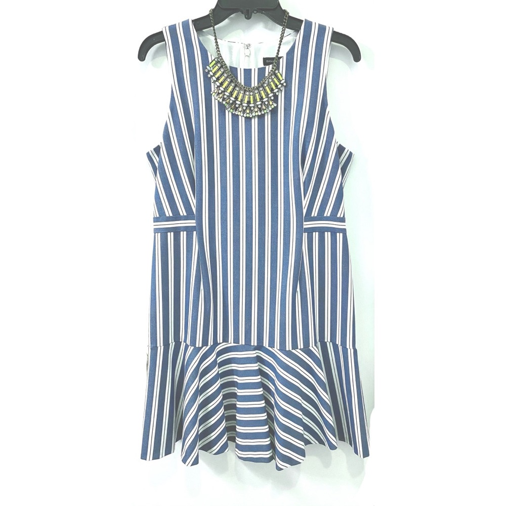 Banana Republic Stripes Flounce Dress